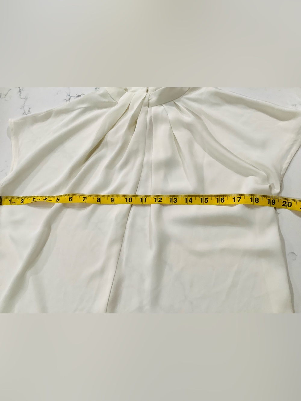 Worthington Cream Pleated Mock Neck Blouse - Picture 7 of 9